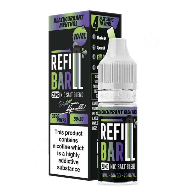 Blackcurrant Menthol Refill Bar Nic Salt