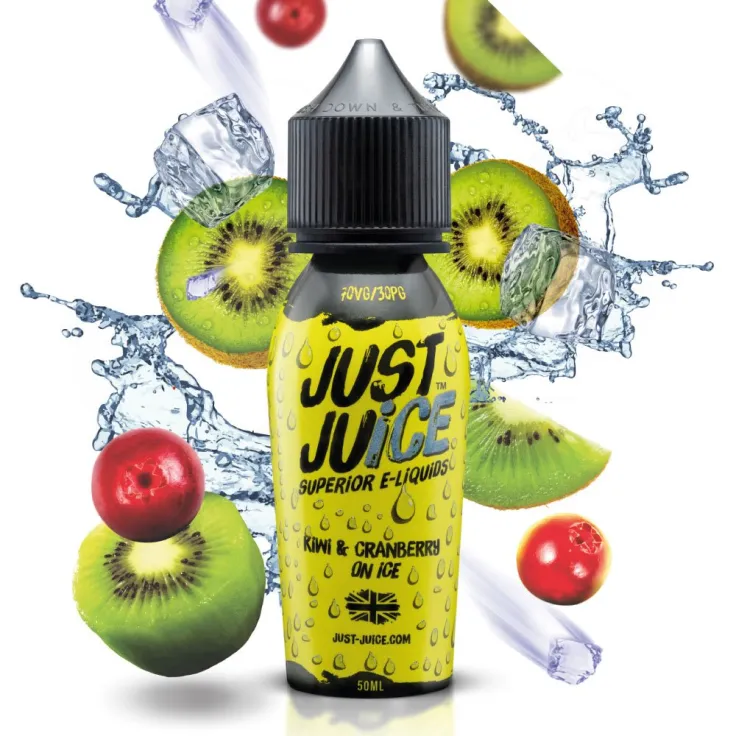 Kiwi & Cranberry on Ice 50ml Shortfill e-liquid by Just Juice