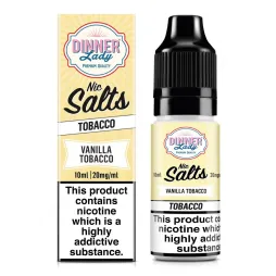 Vanilla Tobacco 10ml Nic Salt e-liquid by Dinner Lady