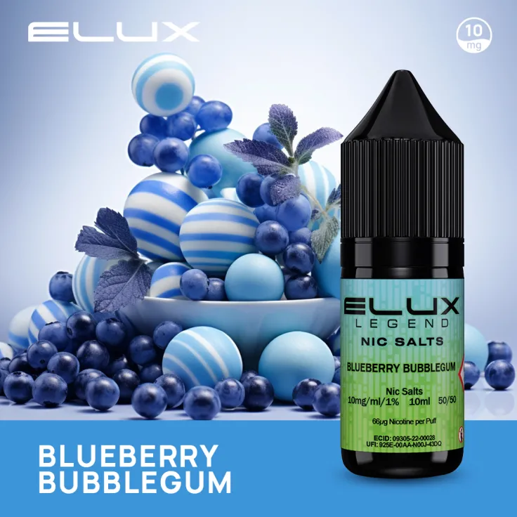 Blueberry Bubblegum Nic Salt by Elux Legend